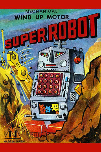 Super robot-impression publicitaire, H 30 po x l 20 po