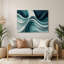 Gradient abstrait 50, art mural en métal bleu-1571502083