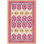 Pink-Themed Multi-Coloured Traditional Motif Patterned Vintage Decorative Rug-1181061724