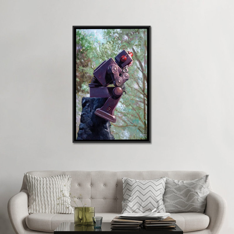 "Collator" par Eric Joyner, impression sur toile, Toile avec cadre noir, Pas de tapis, H 48 po x l 32 po x P 1,5 po