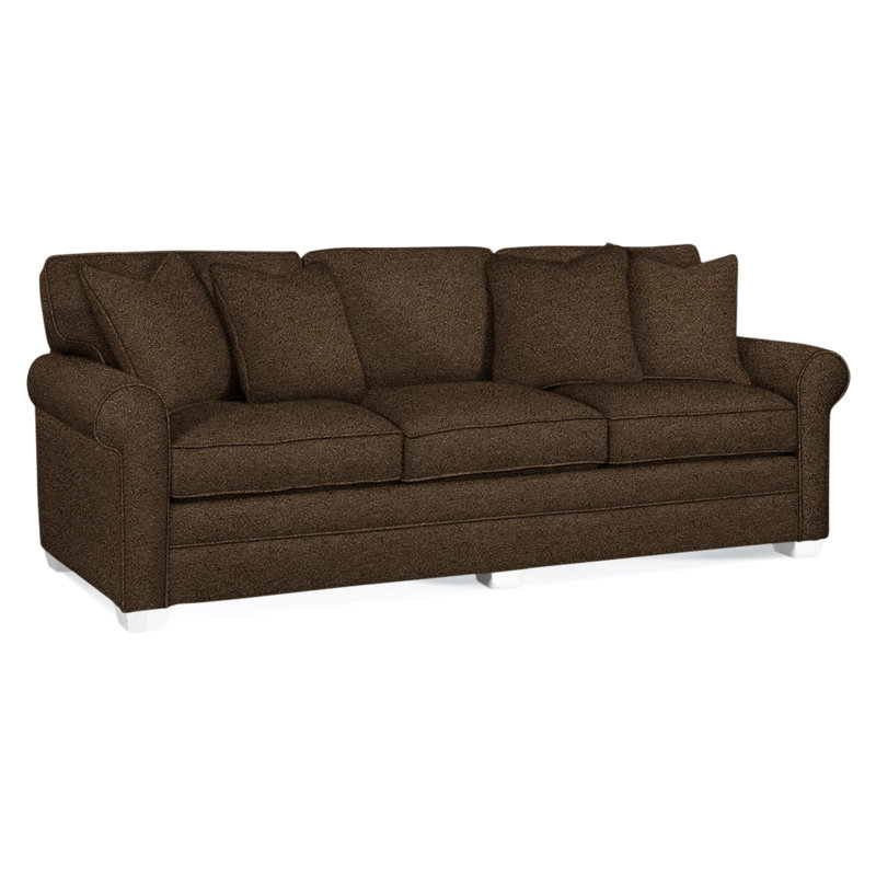 Bedford Upholstered 98'' Sofa, Frost White, Elite Chocolate; 0321-72
