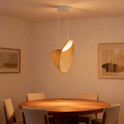 Luminaire suspendu en forme de spirale en bois à lumière suspendue Pacity