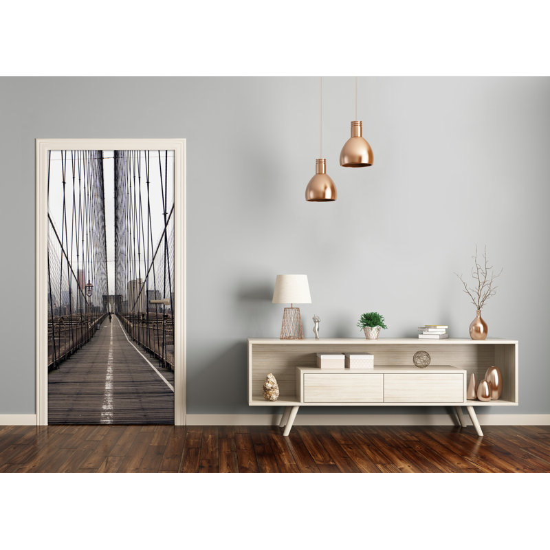 On Brooklyn Bridge Door Decal