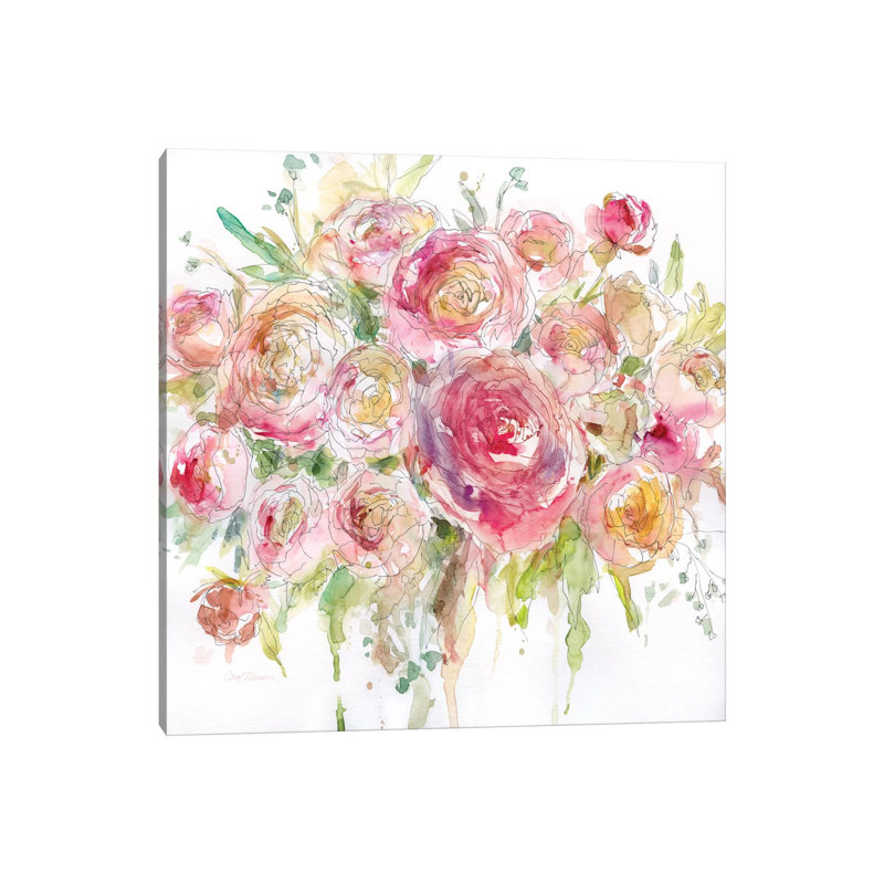 Graceful Bouquet by Carol Robinson - Wrapped Canvas Print, 30.48 cm H x 30.48 cm W