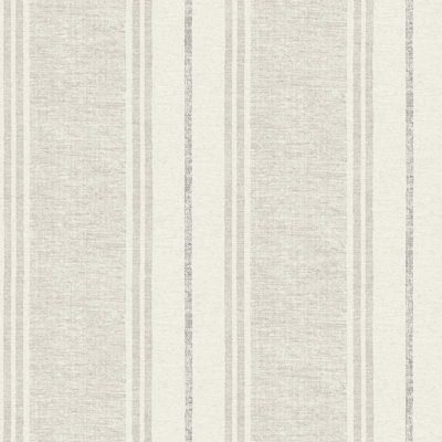 Papier peint à rayures en flanelle grise Maddox