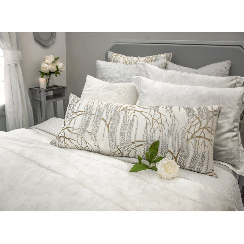  Rectangle Velvet Pillow Cover & Insert, Pacific, Square 16" H x 36" W