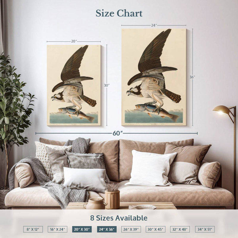 Brampt Osprey And Weakfish, 36" H x 24" W