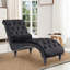 Chaise longue capitonnée en velours-290435527