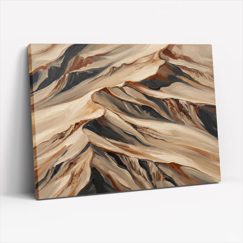 Ensemble de 1 tableau abstrait sur toile « Vagues », 32"H x 48"W, Wrapped Canvas