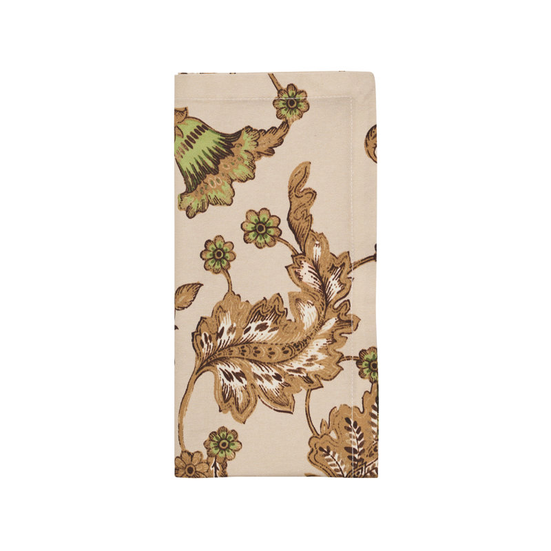 Paisley Vine Napkin, Beige/Green