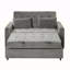 Lit tapissier de 61,4 po, canapé-lit escamotable avec deux coussins décoratifs, double port de chargement USB et dossier réglable pour l'espace de vie-1724107754