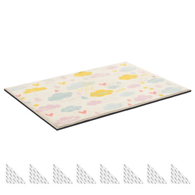 Rug Pad 8 x 5 ft, Keeps Carpets in Place, Non-slip Carpet Area Pad, Rug Mat Padding with Dual Surface Felt Cushion & Rubber Gripper, Hardwood Floor Protection for All Floors, Finishes