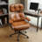 Albaugh Ergonomic Home Office Chair with Headrest, Large Executive Chair for Heavy Duty People, Mid-Century Big and Tall Lether Chair with Lumbar Support,  Computer Desk Task Chair for Home-1053797956