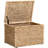 Heavy-duty Water Hyacinth Wicker Storage Trunk with Metal Frame