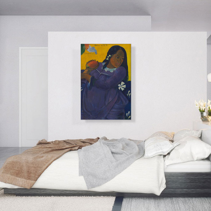 «Woman with Mango 1892» - reproduction, H 40 po x l 26 po x P 1,5 po