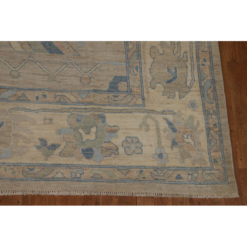 Vegetable Dye Wool Oushak Turkish Area Rug 9x12