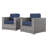Lazaro 4 Piece Sectional Seating Group with Sunbrella Cushions-1231455009-1231455000