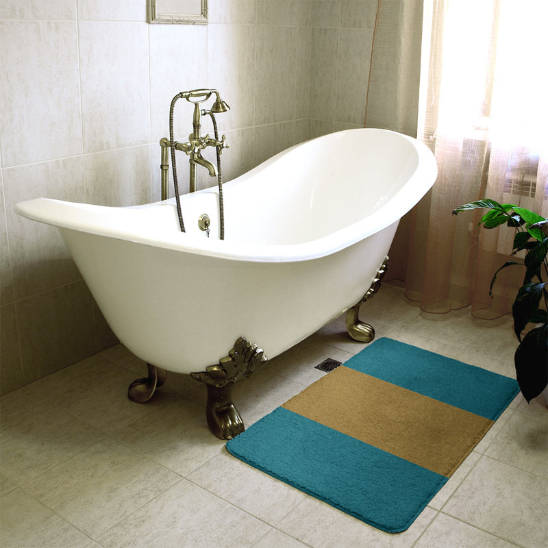 Tapis pour salle de bain Tennessee, l 21 po x L 34 po, Soleil toscan / bleu océan