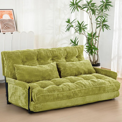 Adjustable Floor Sofa with 2 Pillows, Multifunctional Bean Bag Bed, Double
