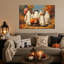 Fall Halloween Wall Art Ghost Painting, Spooky Figures, Autumn Decor, Modern and Japandi Interiors, Living Room Bedroom Entryway Halloween Ghost Pictures Wall Decor 24×36 inches