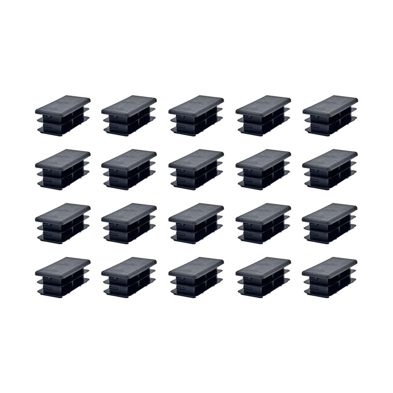 Capuchons d'extrémité à insert rectangulaire en plastique Outwater en plastique de 1 po x 2 po Out Outwater
