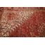Tapis géométrique rouge rétro 10 x 13