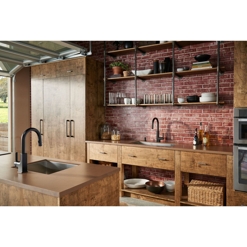 Distributeur de savon de cuisine avec bouteille rechargeable Moen, Noir mat