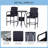 Rattan Wicker Bar Set For 3 PCS With Ice Buckets, Patio Furniture With 1 Bar Table And 2 Bar Stools For Poolside, Backyard, Porches