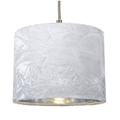 Modern Crushed Velvet Lamp Shade with Shiny Paper Inner