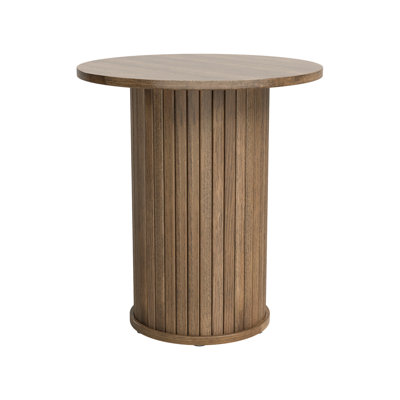 Iris Pedestal End Table
