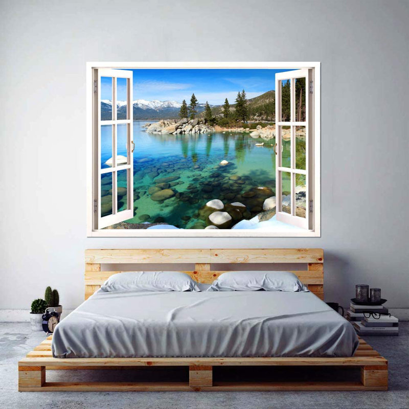 Lake Tahoe Nature Landscape Wall Mural, 32" L x 24" W