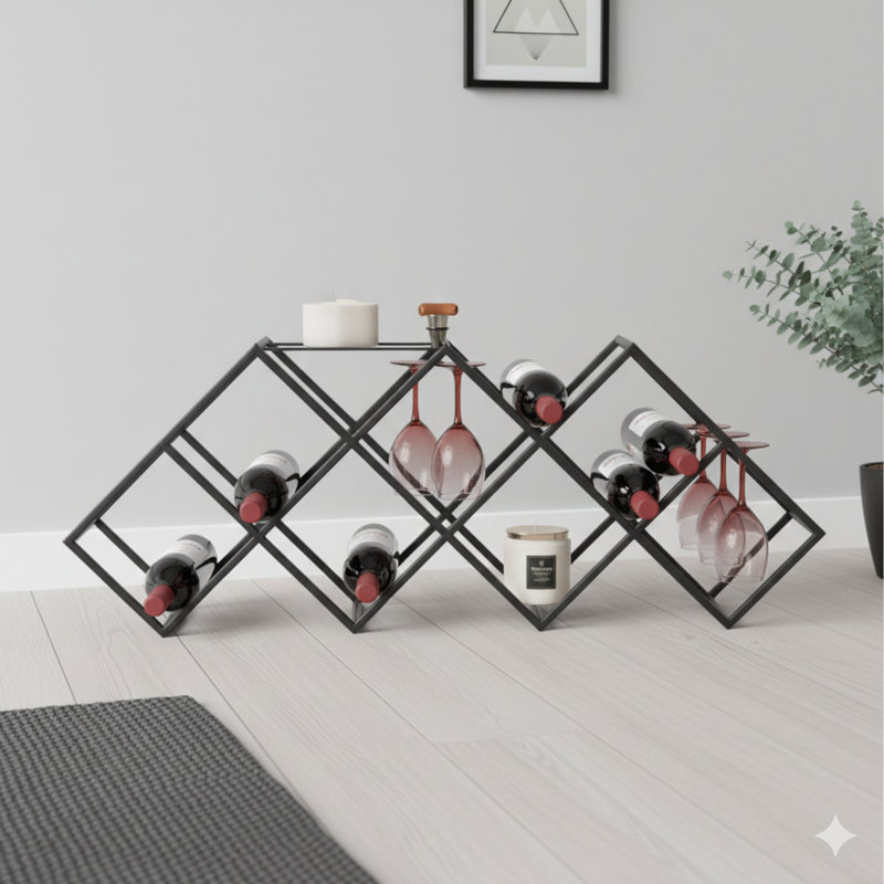 Un support conçu pour organiser et ranger les bouteilles de vin.