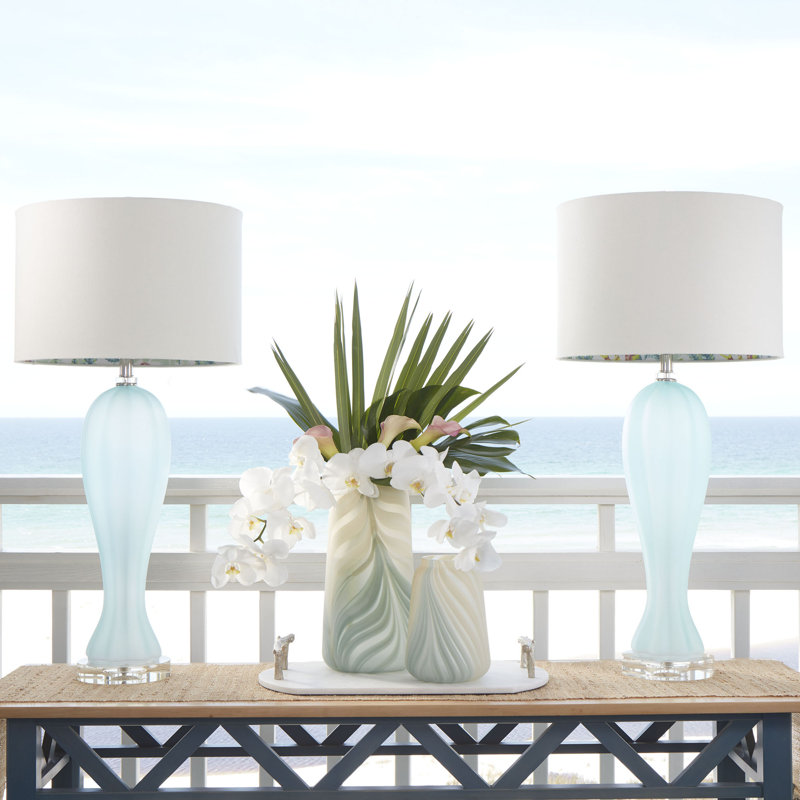 Glass Table Vase, 11.5" H x 7.75" W x 7.75" D
