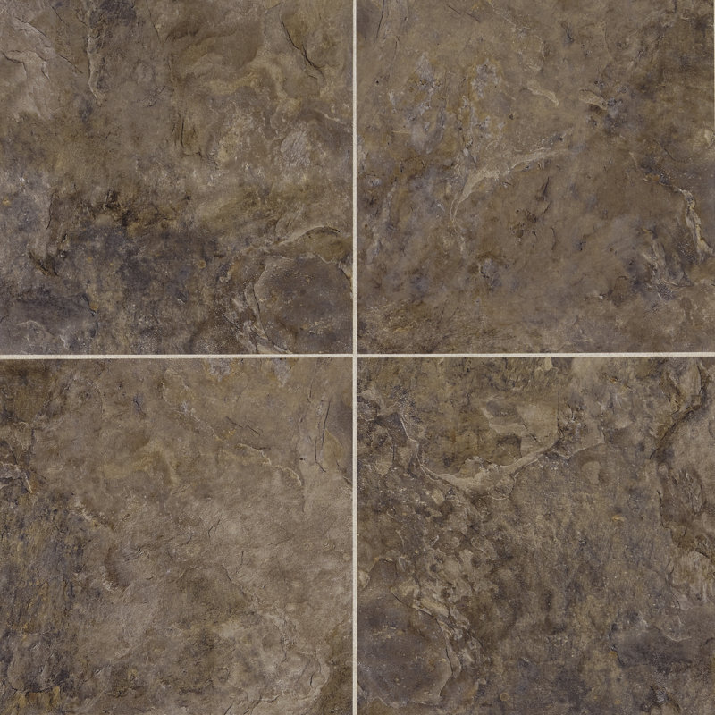 ADURA®Flex with Microban® Rushmore 18" x 18" x 2.5mm Luxury Vinyl Tile, Black Hill