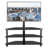 Black Multi-Function TV Stand Height Adjustable Bracket Swivel 3-Tier