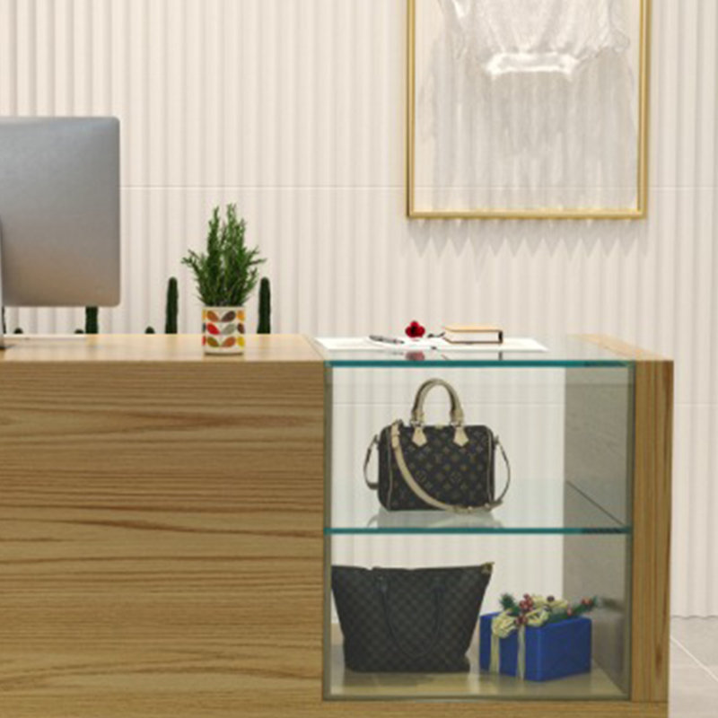 Vitrine moderne et minimaliste, H 39,37 po x l 86,61 po x P 23,62 po