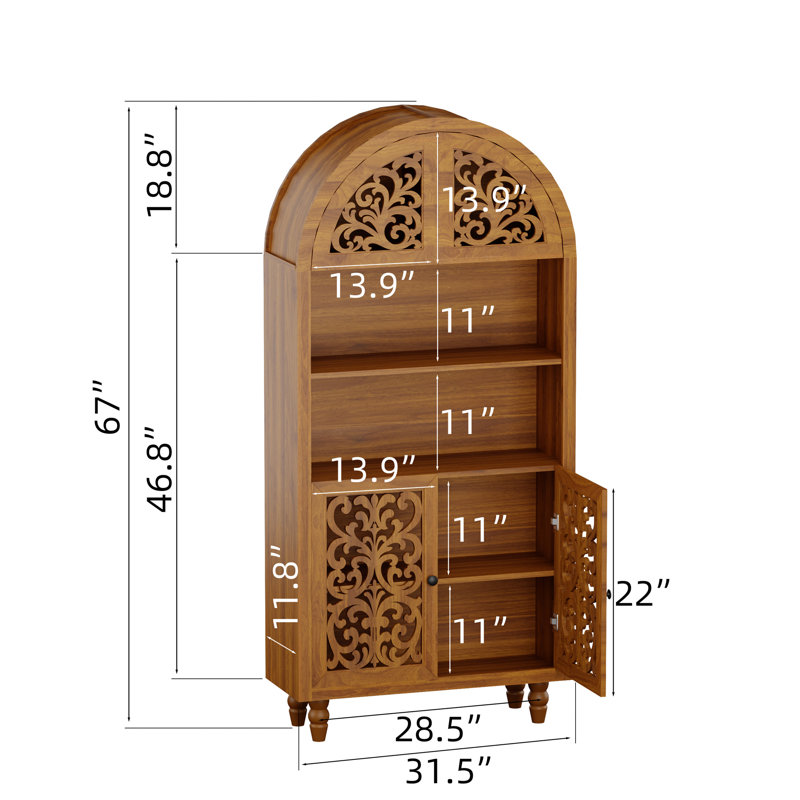 Garde-manger arqué de 66,8 po de hauteur