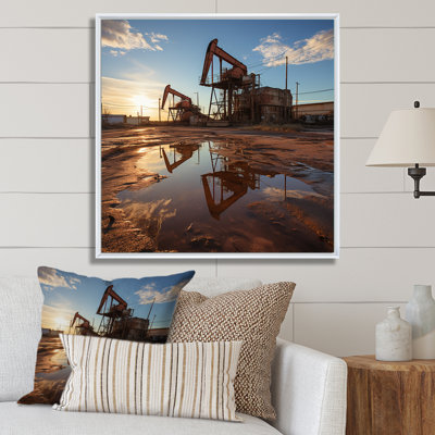 " Texas Oil Field With Oil Drill "