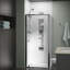 Porte de douche à pivot avec panneau de retour pour enceinte d'angle Whiston x 36 po x 74-7 / 8 po