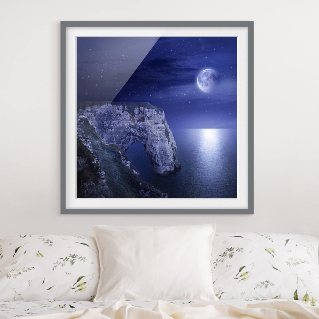 Gerahmtes Poster Cliffs at Night