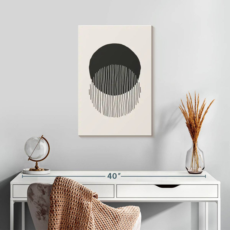Avery Black Circles Abstract, 24" H x 16" W