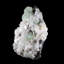 Apophyllite cubique et stilbite sur cristal calcédoine