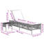 Ensemble de 3 chaises longues en rotin PE standard gris-2056386487-2056386441