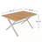 55.12" Rectangular Patio Table with X-Shaped Legs