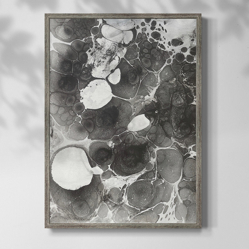 Marbling IV Framed Print - Solid Wood, 30" H x 24" W