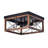 Meisel 4 - Light Bulbs 12.6'' Metal Wood Frame Caged Unique Flush Mount Ceiling Light Fixture