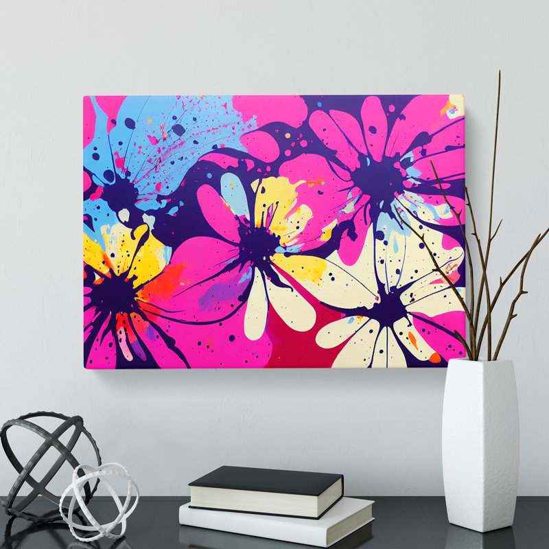 Unbelievable Flower Splash Abstract - Wrapped Canvas, 35cm H x 50cm W x 3cm D