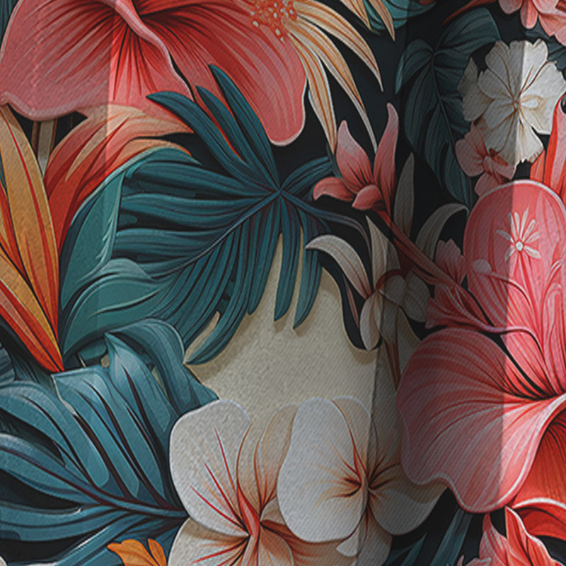 Rideau à motif floral Tropicana Whimsy, L 52 po x L 108 po