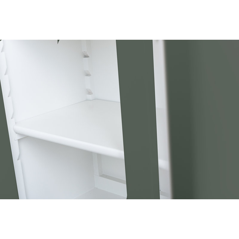 Torney Display Cabinet, Cement Grey/White