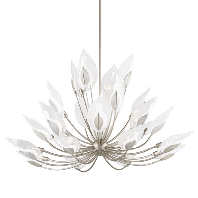 Blossom 24 - Light Steel Tiered Chandelier